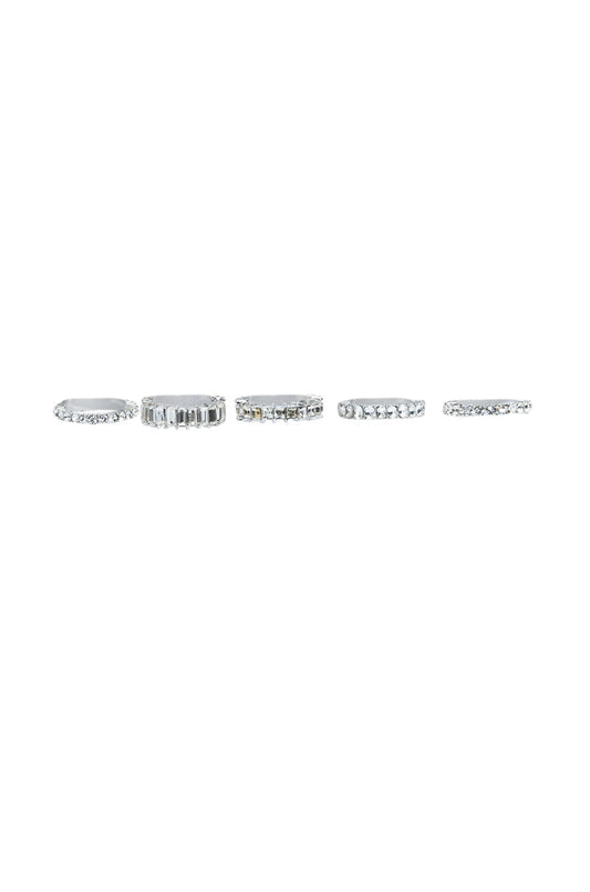 ESSENTIAL BLING RING SET IN SILVER