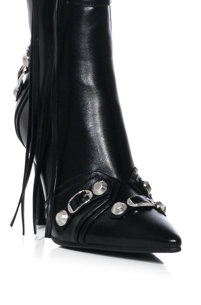 AZALEA WANG BROOKLYN BABY STILETTO BOOTIE IN BLACK